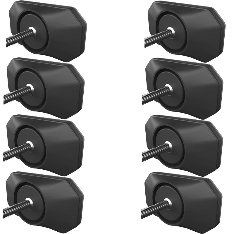 ICERO - Baby Gate Wall Protector - Protect Walls & Doorways from Pet & Dog Gates - for Child Pressure Mounted Stair Safety Gate- 8 Pack, Black - Image 1